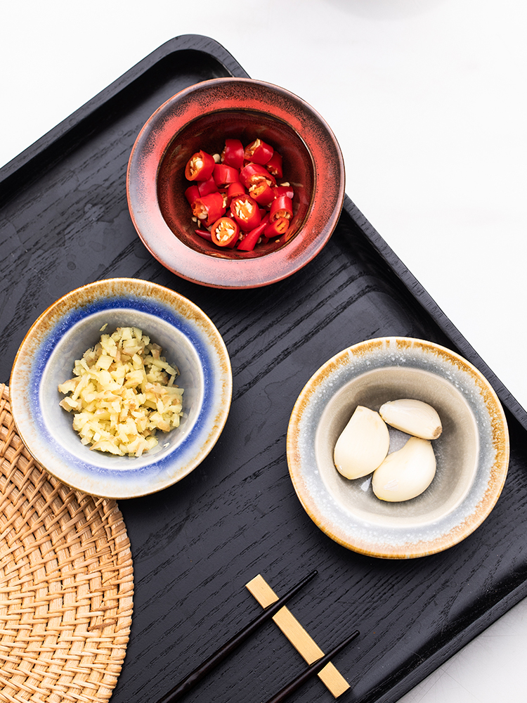 Eat ter sauce dish variable glaze ceramic flavor dish of Japanese household flavor dish pot bed charge straw hat little flavor dishes