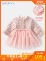 Детский наряд маленькой принцессы, флисовая юбка, осеннее детское демисезонное платье, 3 лет, в западном стиле