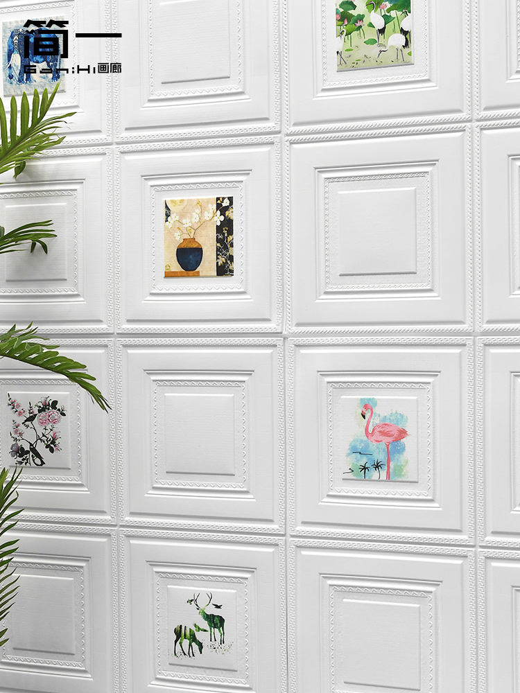 dán tường 3d ba chiều tự dính hình nền hình nền bối cảnh của bọt mềm bội gói ấm tường phòng ngủ dán trang trí