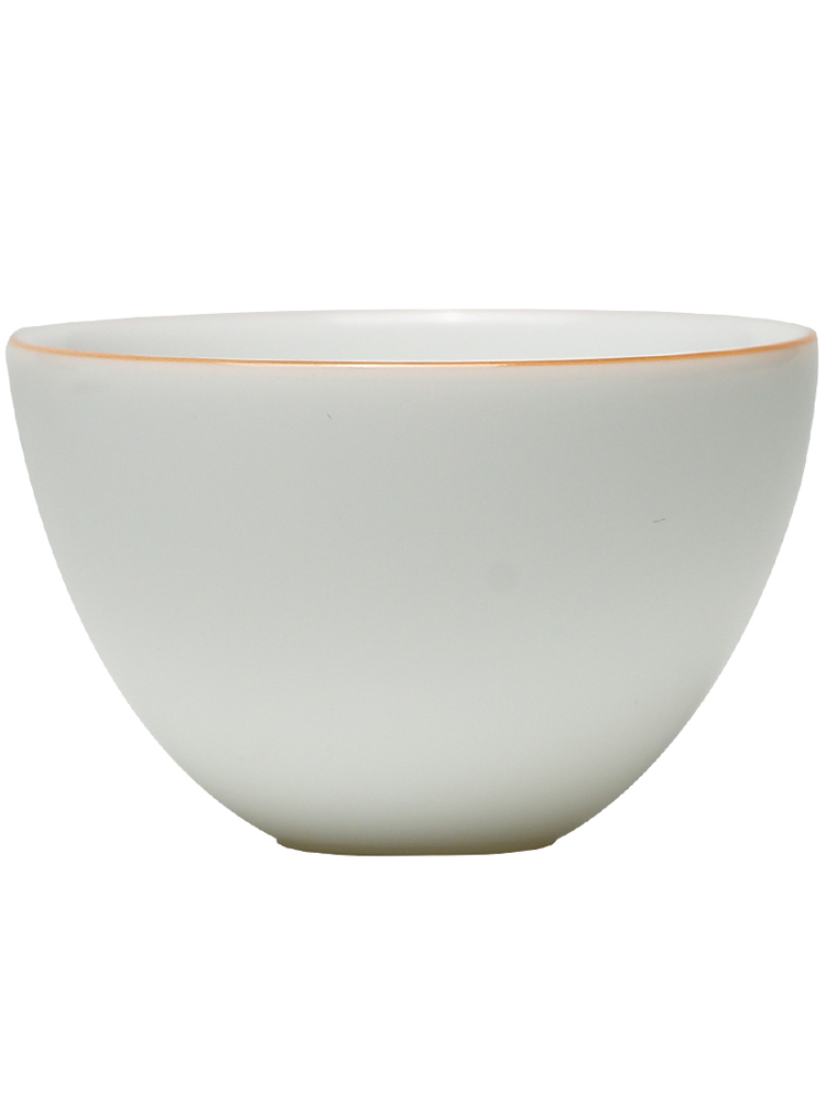The three frequently small sweet white glazed ceramic cups master single CPU jingdezhen kung fu tea tea sample tea cup S41157