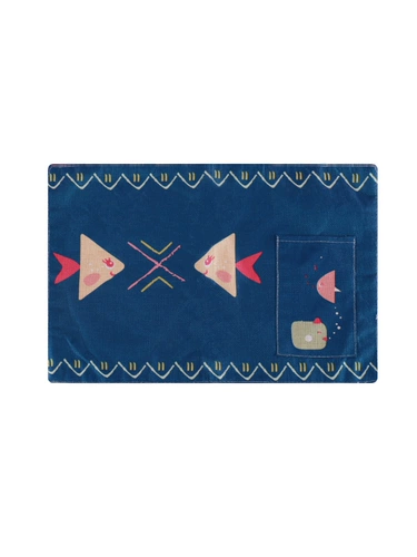 Японская ткань, детский складной школьный настольный коврик для домашнего использования для школьников, из хлопка и льна, защита от ожогов