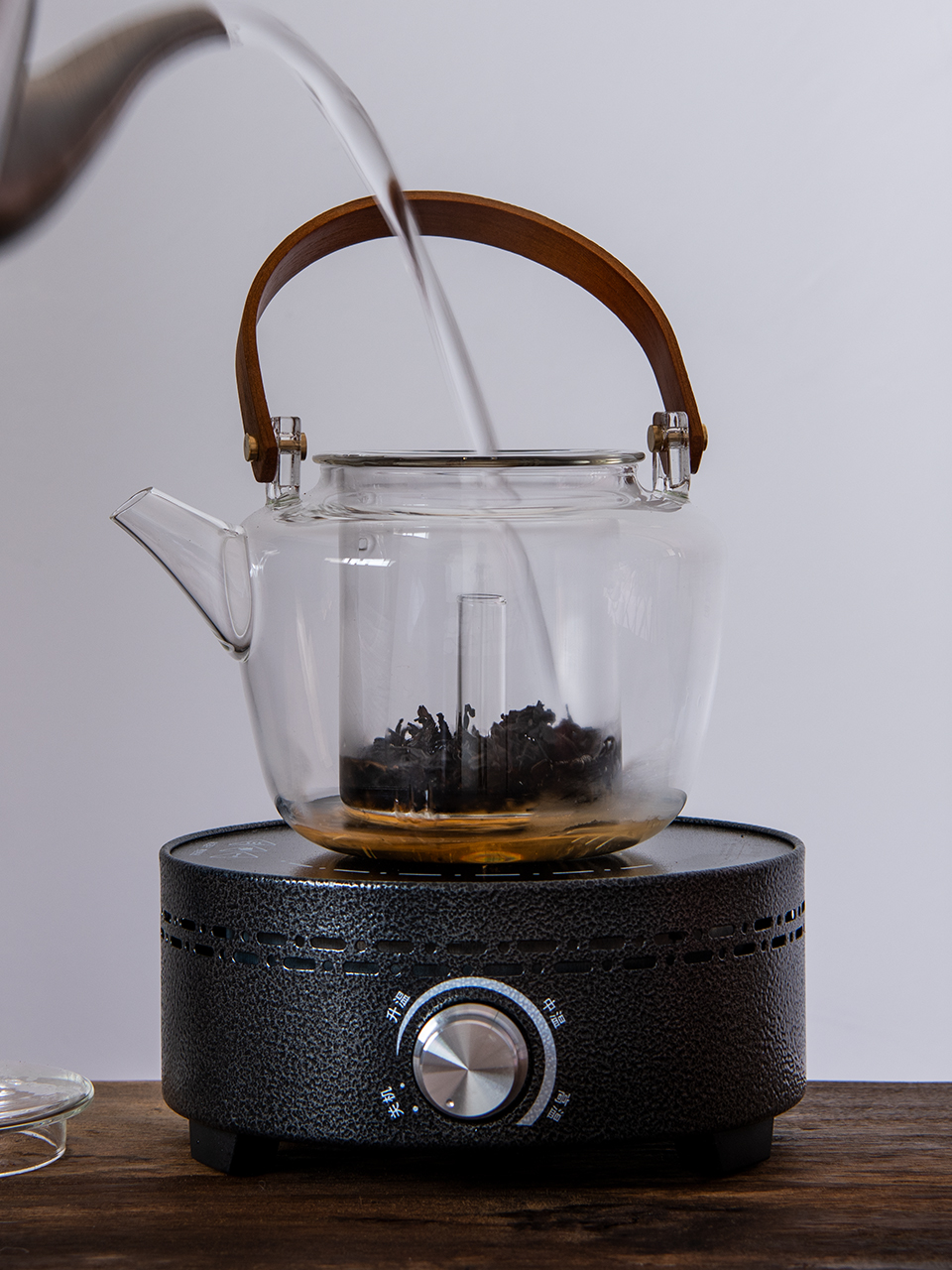 Glass teapot single pot of tea boiling kettle electric TaoLu tea stove of the filter of high - temperature steaming tea stove pot to boil tea