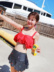 Yi Meishan áo tắm nữ bảo thủ chia váy che bụng đã mỏng đỏ lá sen ngực nhỏ thu thập bộ đồ tắm mùa xuân nóng - Bộ đồ bơi hai mảnh đồ bơi 2 mảnh dạng váy Bộ đồ bơi hai mảnh