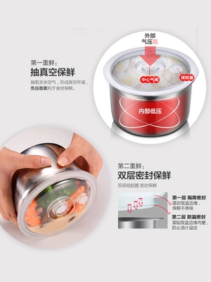Gấu hộp cơm trưa cách điện hộp cơm trưa cách điện ba lớp có thể cắm vào điện tự động nấu cơm nóng nấu cơm nhân tạo văn phòng nồi cơm điện hộp cơm hâm nóng chefman Hộp cơm điện sưởi ấm