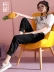 Xuanzi quần harem giản dị nữ mùa hè 2019 phiên bản mới của Hàn Quốc của quần lưng cao co giãn eo chín điểm quần cà rốt - Quần Harem