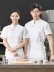 Nhà hàng khách sạn mùa hè đầu bếp cao cấp bếp nhà hàng áo liền quần nam ngắn tay thoáng khí phần mỏng phục vụ quần áo ngắn tay áo bếp đồng phục bếp đẹp 