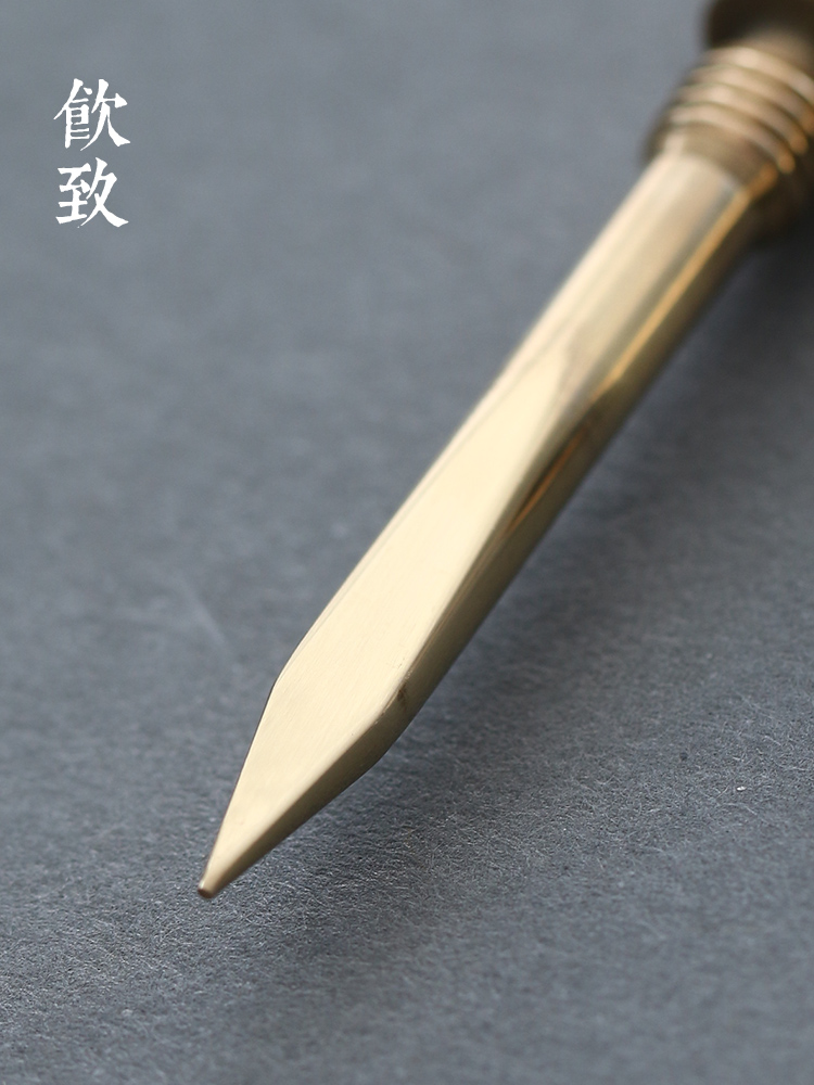 Drinking puer tea copper open tea knife to manually fine ChaZhen cone picked tea, kung fu tea tea taking of spare parts