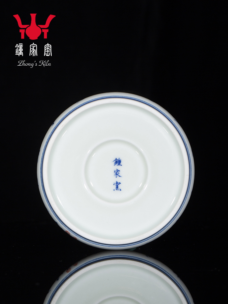 Clock home up employ blue - and - white maintain tong qu tea cover cover cover all it support lid lid spare parts support