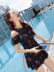 Đồ bơi nữ Slim Cover Maiden Váy Hai mảnh thời trang Hàn Quốc Spa Áo tắm sinh viên gợi cảm - Bộ đồ bơi hai mảnh đồ bơi 2 mảnh cạp cao Bộ đồ bơi hai mảnh