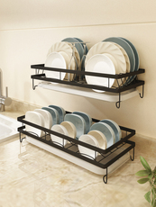 Сушилка 碗架沥水架壁挂式免打孔 碗碟收纳厨房置物架家用台面迷你小新型