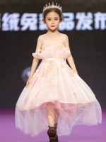 Cô gái ăn mặc công chúa sinh nhật pettiskirt trẻ em màu hồng catwalk trang phục hoa cô gái ăn mặc nhỏ chủ trang phục - Váy trẻ em đầm trẻ em cao cấp