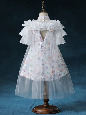 Cô gái catwalk đầm nhỏ chủ nhà mùa hè người mẫu trẻ em mẫu catwalk trình diễn trang phục piano hoa cô gái váy cưới - Váy trẻ em