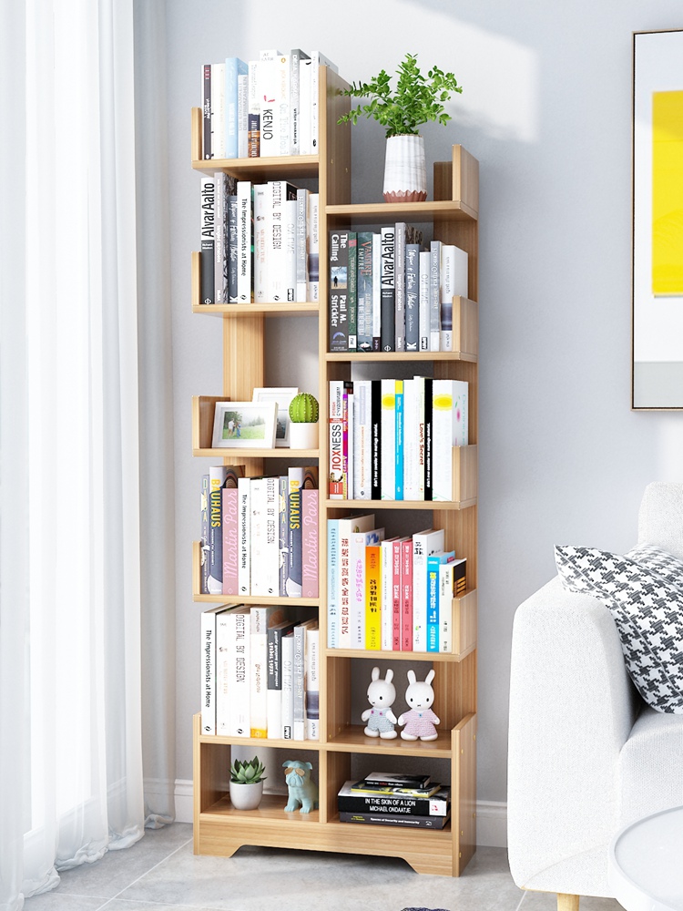 Simple kệ sách kệ phụ sàn nhà tối giản phòng khách sinh viên tiết kiệm cho trẻ em, tủ tiết kiệm không gian cuốn sách nhỏ