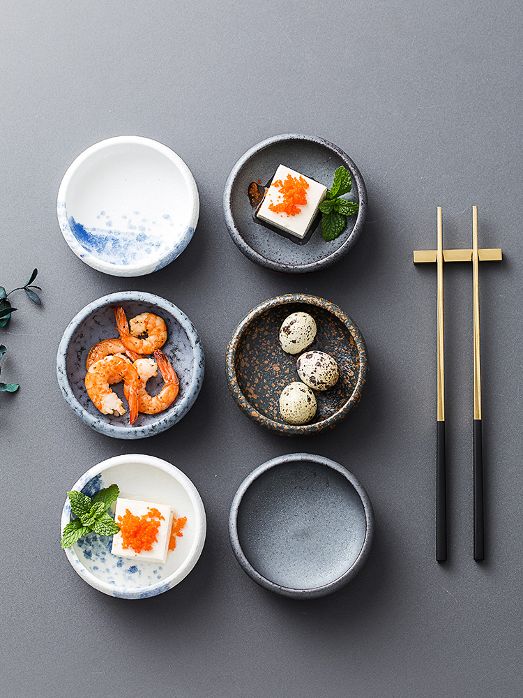 Japanese ceramics seasoning sauce dish household creative three - dimensional soy sauce dish dip disc hotel restaurant tableware artistic conception of the food