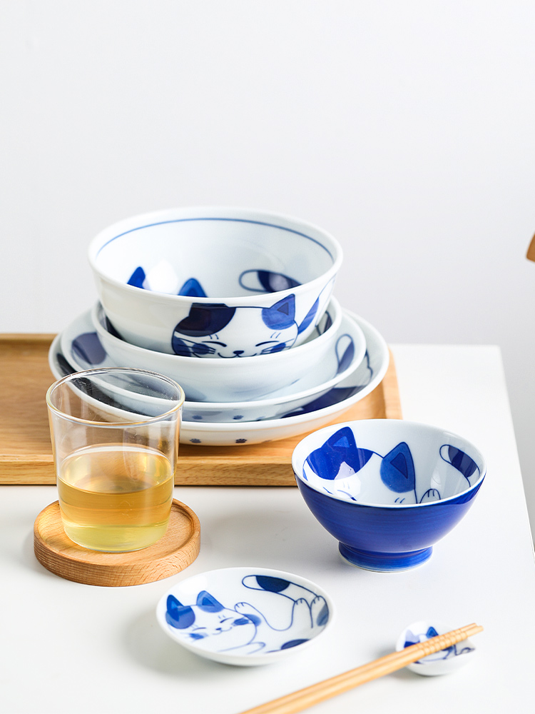 The deer field'm ceramic tableware express cat series imported from Japan Japanese rice bowl of The big porringer your job