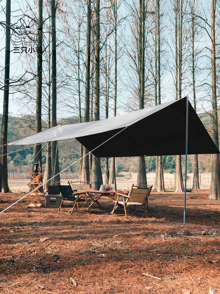 三只小驴 黑胶方形天幕 3*4米 下单折后￥349包邮