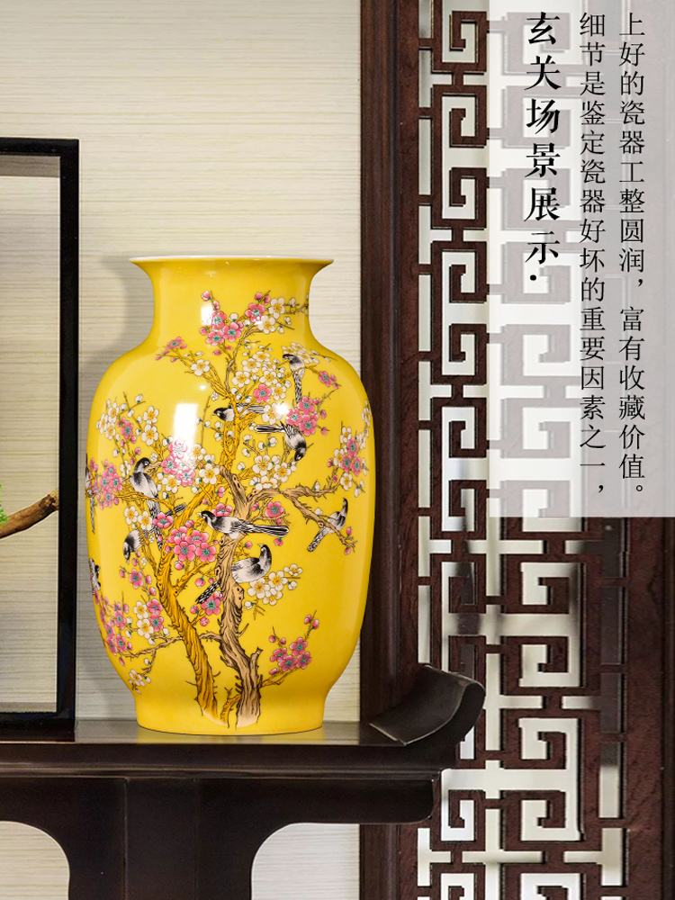 Jingdezhen ceramics beaming sitting room home decoration antique vases, flower arrangement of new Chinese style wedding furnishing articles