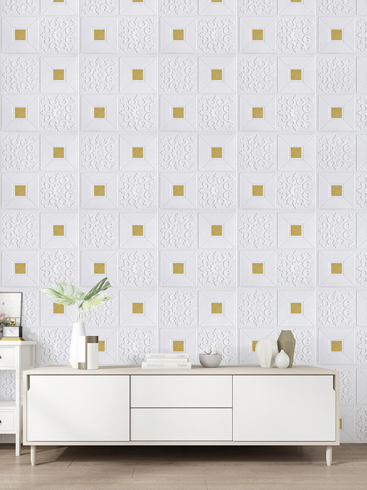 bọt tự dính giấy dán tường chống thấm tai nạn 3ngày ba chiều dán tường truyền hình nền wallpaper cách âm trần treo