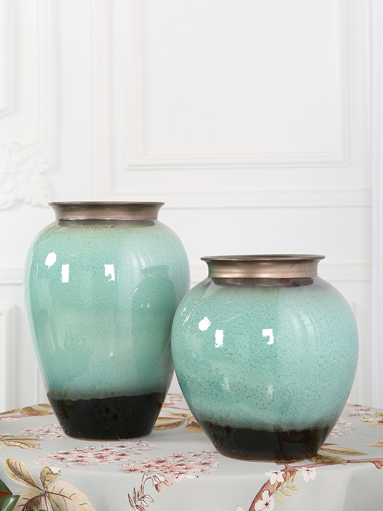 Jingdezhen European ceramic vase landing household is I and contracted sitting room dry flower arranging flowers POTS decoration furnishing articles