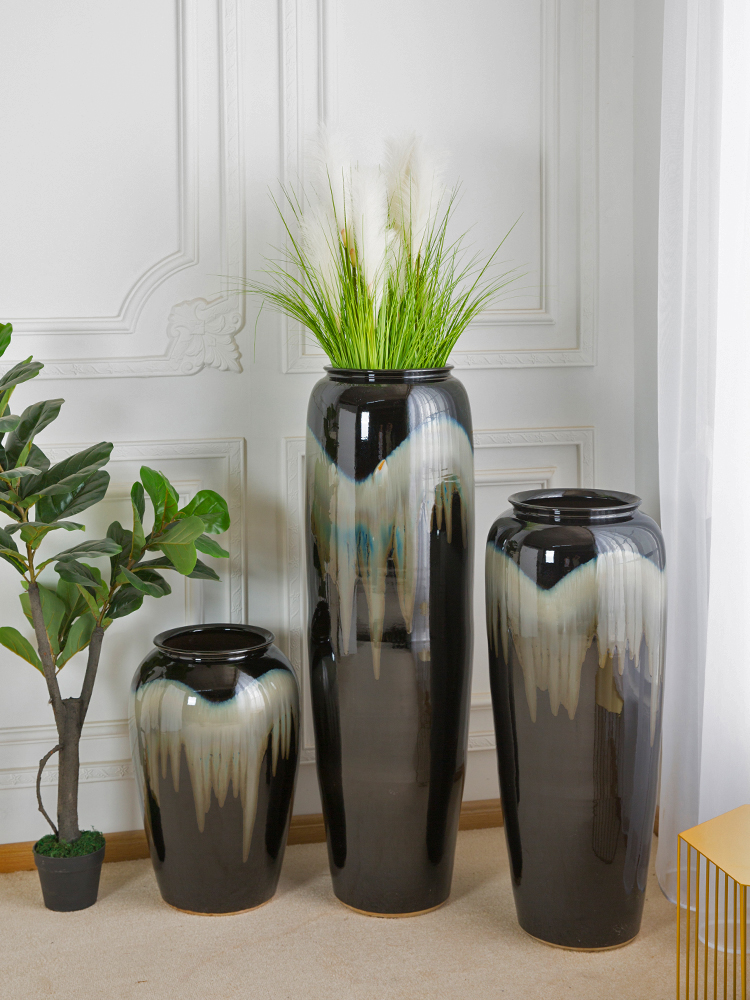 I and contracted jingdezhen ceramic vase furnishing articles be born sitting room hotel pottery flower arranging dried flower porcelain decoration