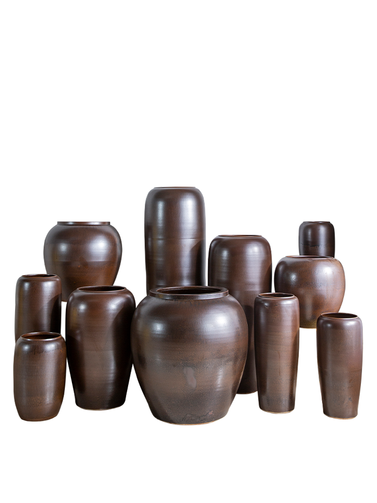 Restoring ancient ways of jingdezhen pottery pottery dried flower vases, small and pure and fresh household is suing living room decoration to the hotel flower arranging furnishing articles