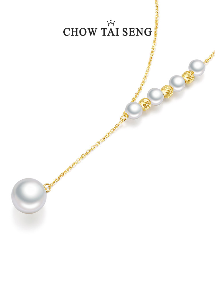 周大生 S925银 月光流萤锁骨链 珍珠项链 天猫优惠券折后￥199包邮（￥349-150）