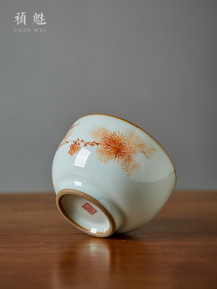 Shot incarnate your up hand - made kung fu tea cups of jingdezhen ceramic tea set personal sample tea cup masters cup single CPU