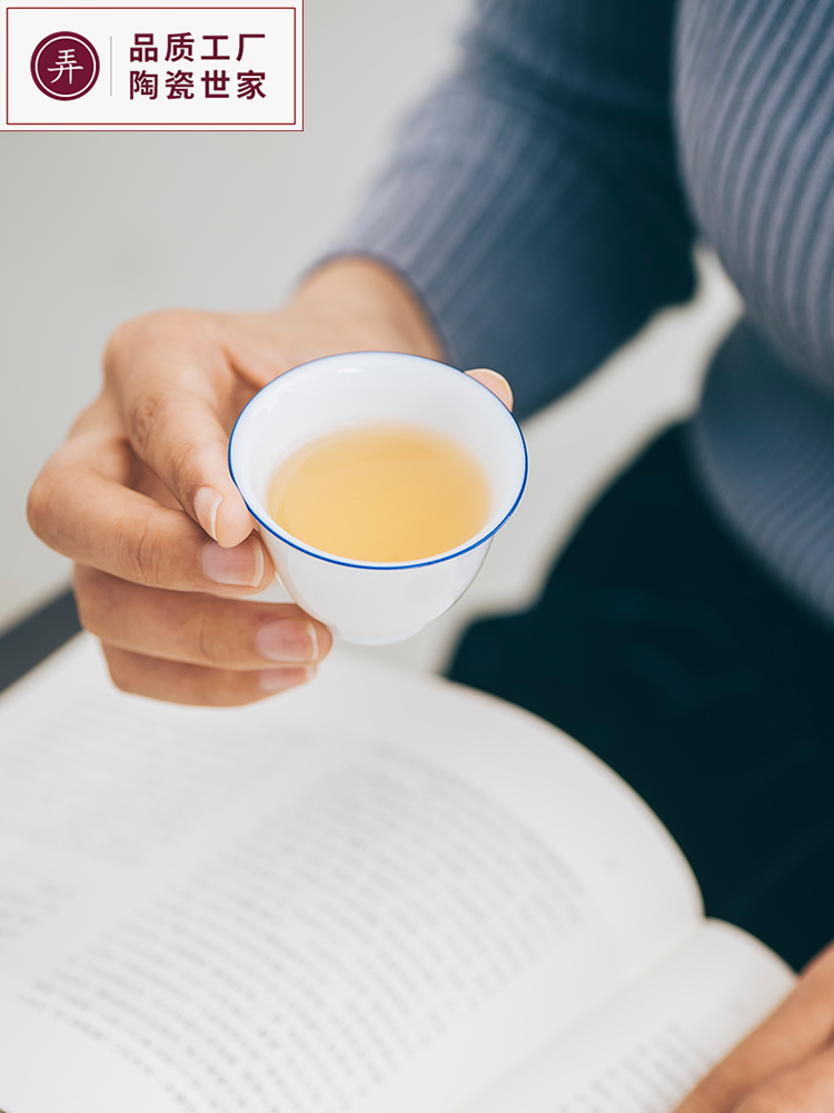 Jingdezhen porcelain sample tea cup kung fu master cup single CPU thin foetus ceramic cups manual small personal tea cup