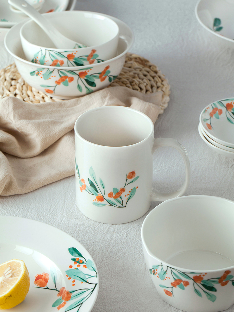 Japanese dishes suit household bowl dish dish ceramic disc contracted dishes chopsticks tableware individuality creative combination