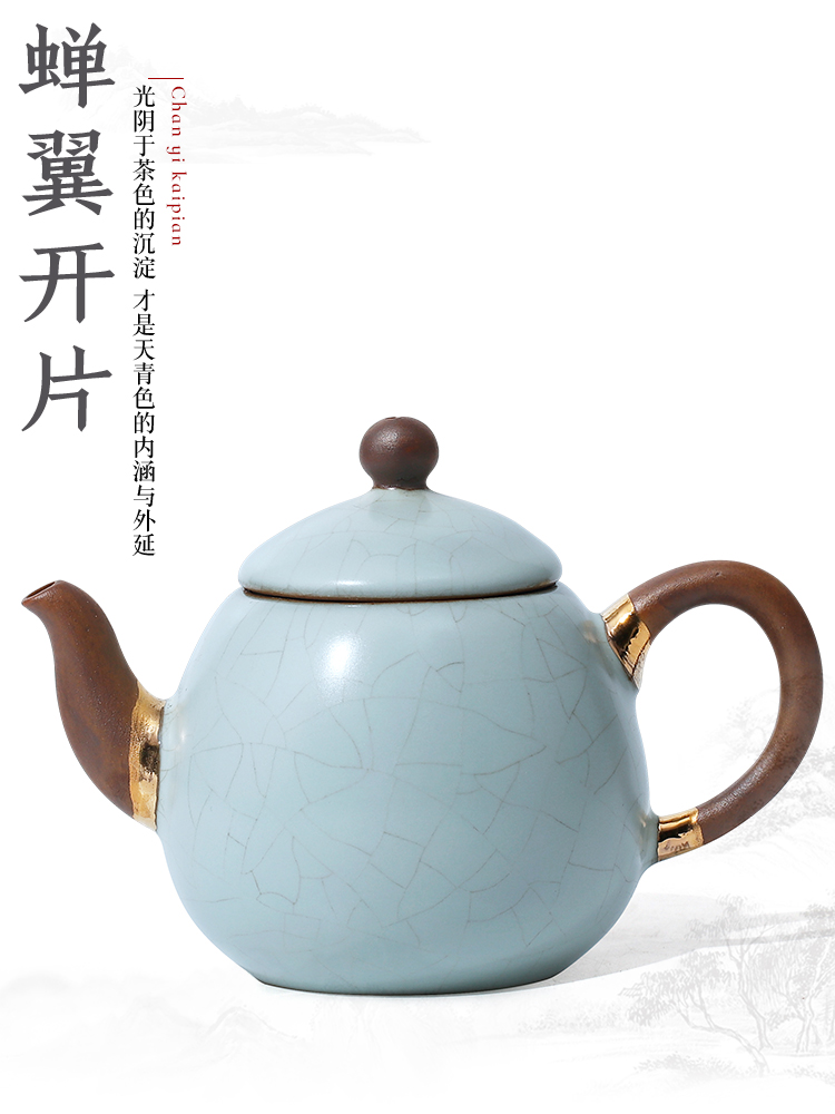 Beautiful home your up small single pot of ceramic teapot manual fuels the ice cracked one office with tea filters