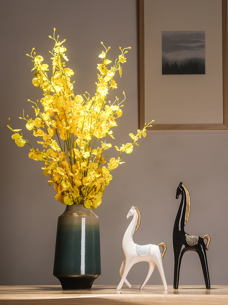 Jingdezhen ceramics vase Chinese style is I and contracted sitting room porch dry flower arranging flowers simulation flower adornment furnishing articles