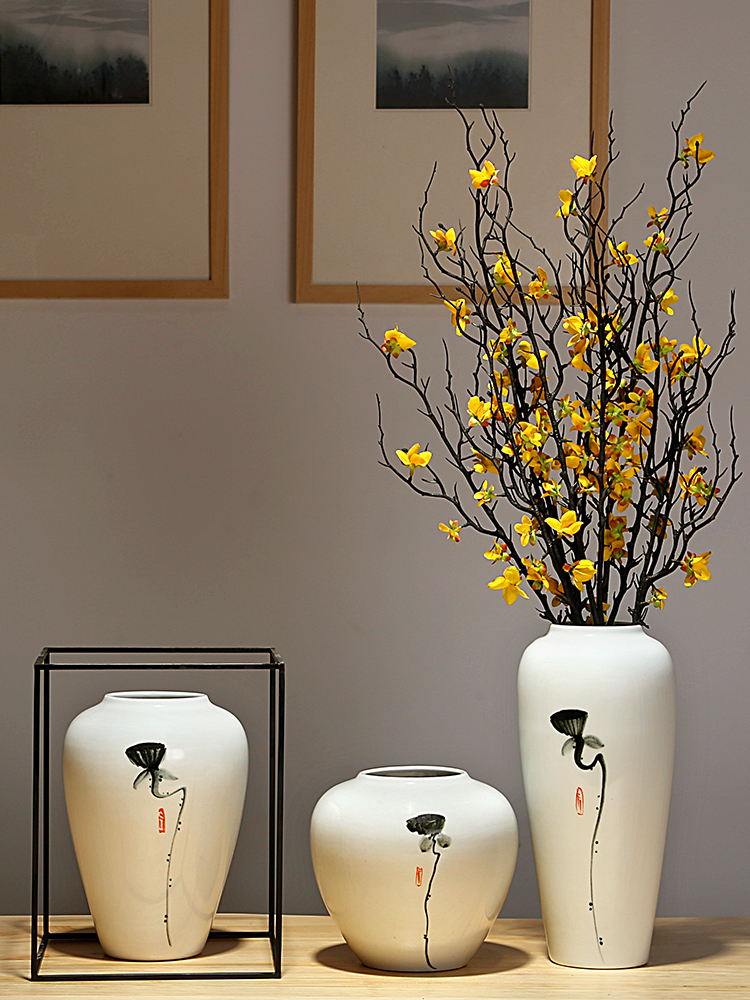 Jingdezhen contracted the new Chinese modern dry flower flowers sitting room porch place of the study decorate ceramic porcelain vases