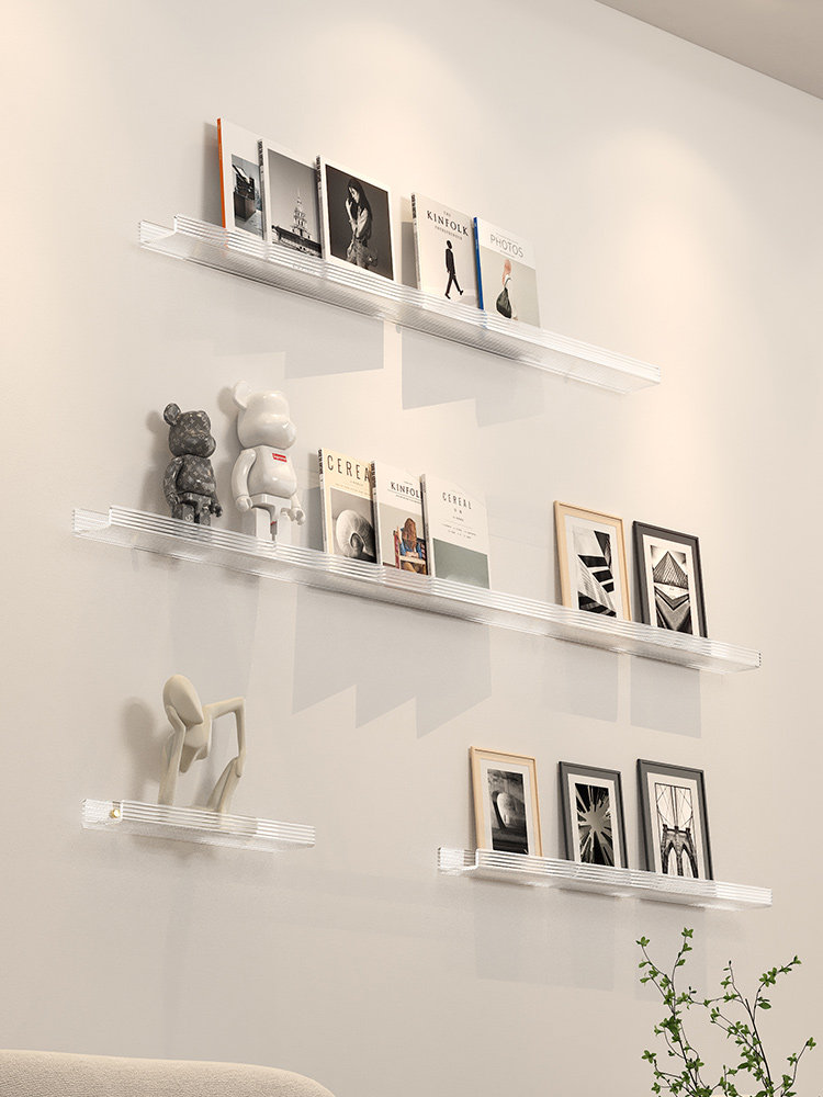 kệ trưng bày cà phê Kệ treo tường không lỗ trang trí tường phòng khách bảng một từ acrylic kệ treo tường giá treo tường kệ sắt trang trí khung sắt trang trí