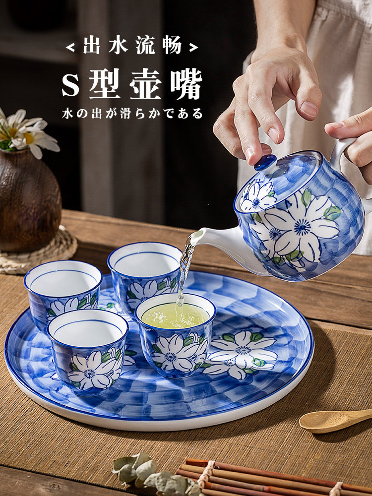 宋青窑 釉下彩 日式陶瓷茶具套装 一壶两杯 天猫优惠券折后￥19.9起包邮（￥39.9-20）