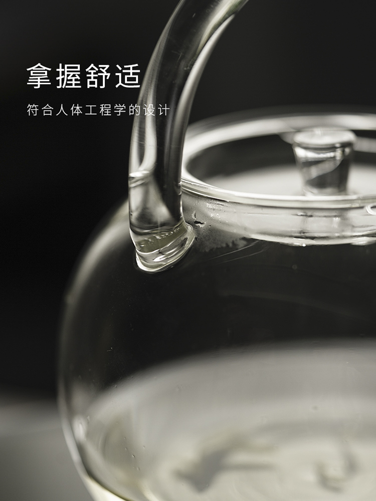 The Heat - resistant glass teapot high - temperature single pot can be heated to boil tea household electric TaoLu teapot kung fu tea set