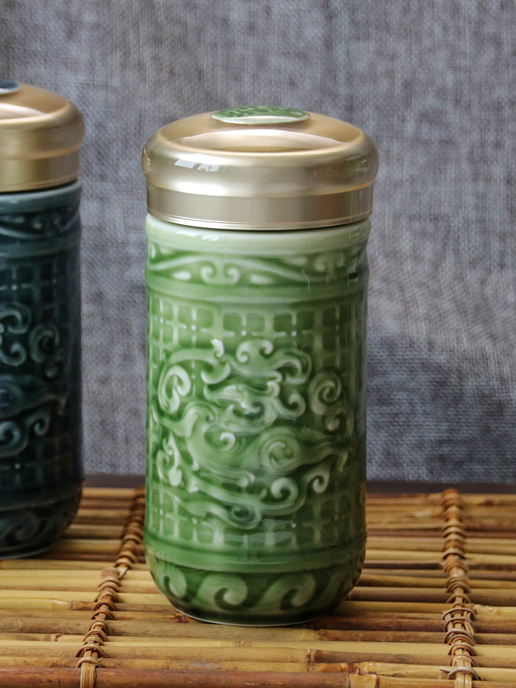 Do Tang Xuan porcelain cup are all small cup with single ceramic water 350 ml cups with cover office to send