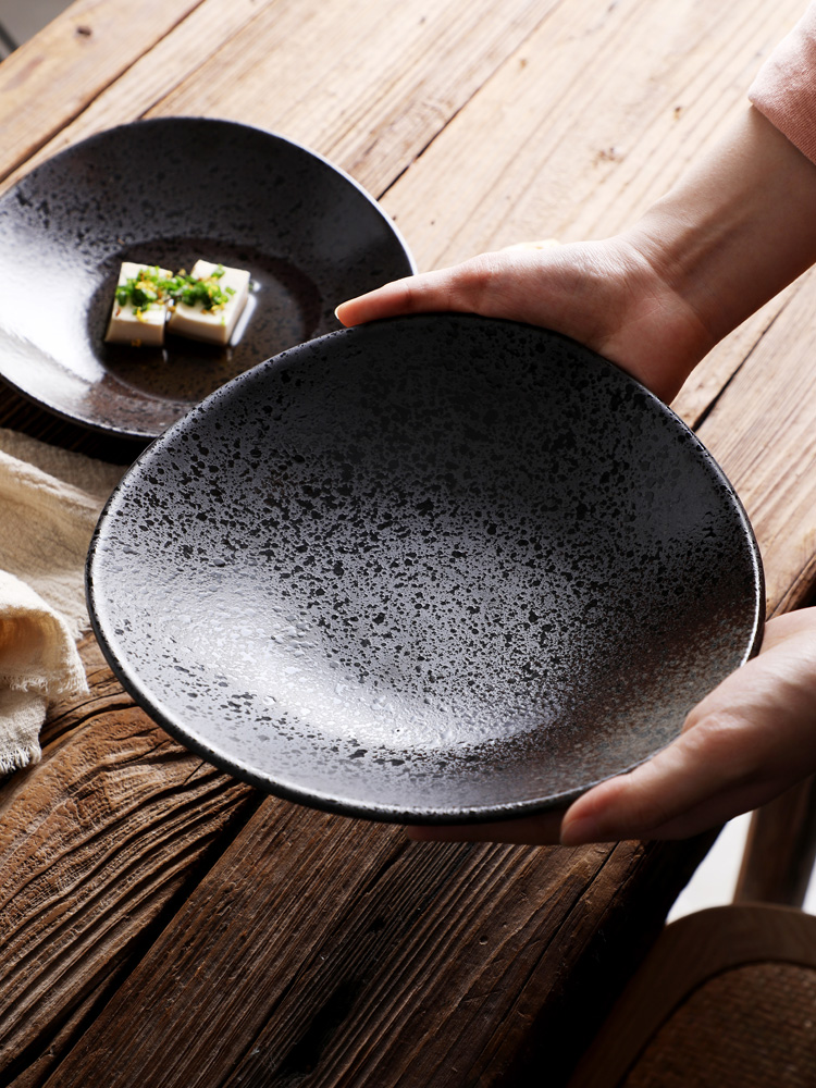 Japanese ceramics tableware triangle plate household shallow bowl dishes plate cold dish bowl of salad bowl fruit bowl dessert plates