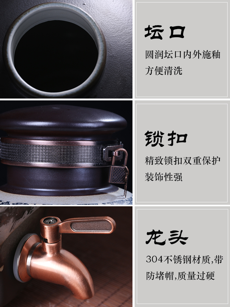 Mercifully wine jars of jingdezhen porcelain flask archaize seal it wine (50 kg/bottle