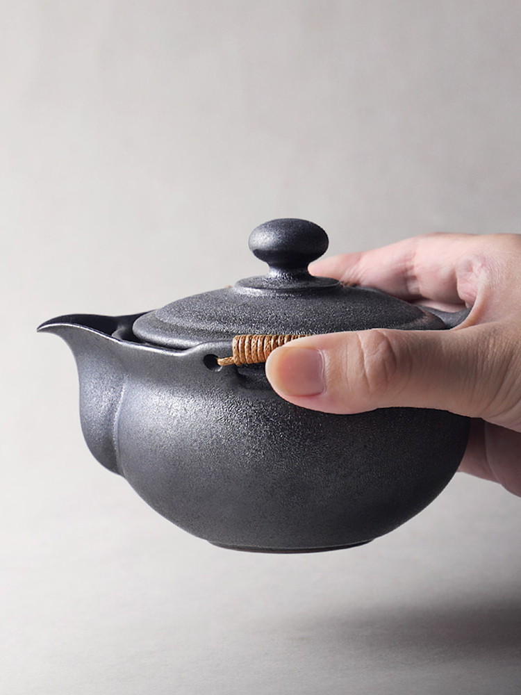 Japanese hand grasp nine soil pot teapot checking ceramic POTS sample tea cup cup a pot of four cups of kung fu tea set tea taking
