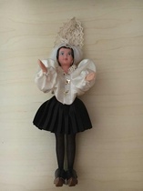 French European style furnishings collectibles in stock Antique dolls in white clothes and black skirts with original boxes in stock