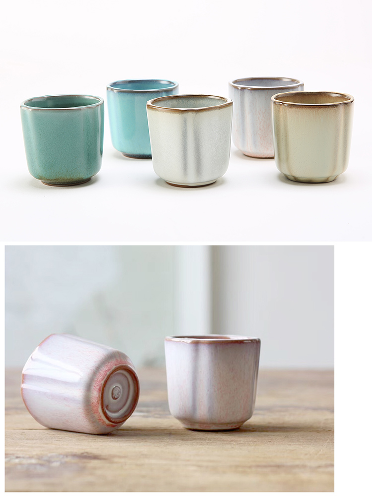 The ancient garden Japanese glass checking coarse ceramic cups water cup personal single cups of tea home up, large sample tea cup