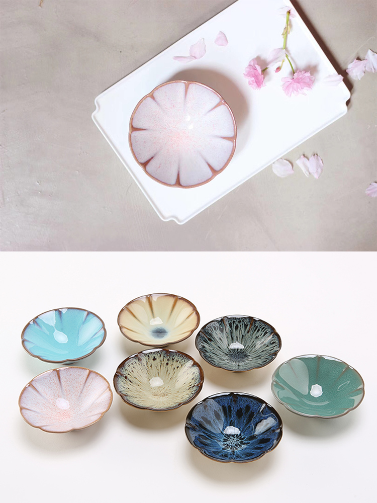 Japanese variable glaze teacup by form hat to build red glaze, ceramic tea master cup single CPU kung fu tea set