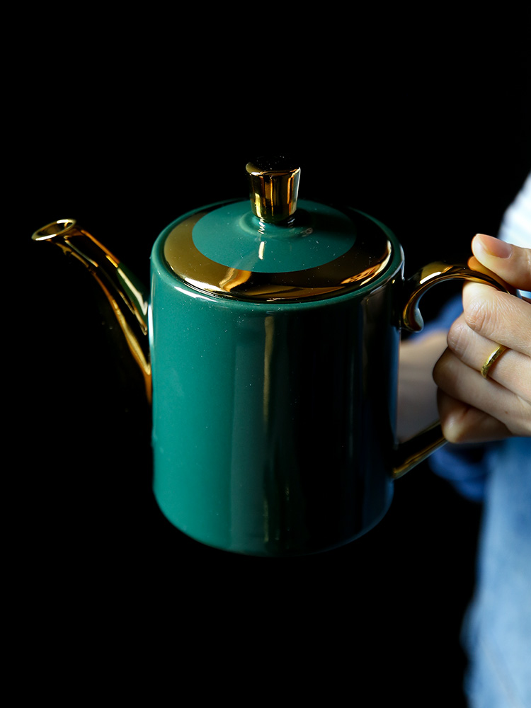 Porcelain color green jade - like stone Nordic up phnom penh cool cold suits for with tray tea kettle ceramic kettle cup with water