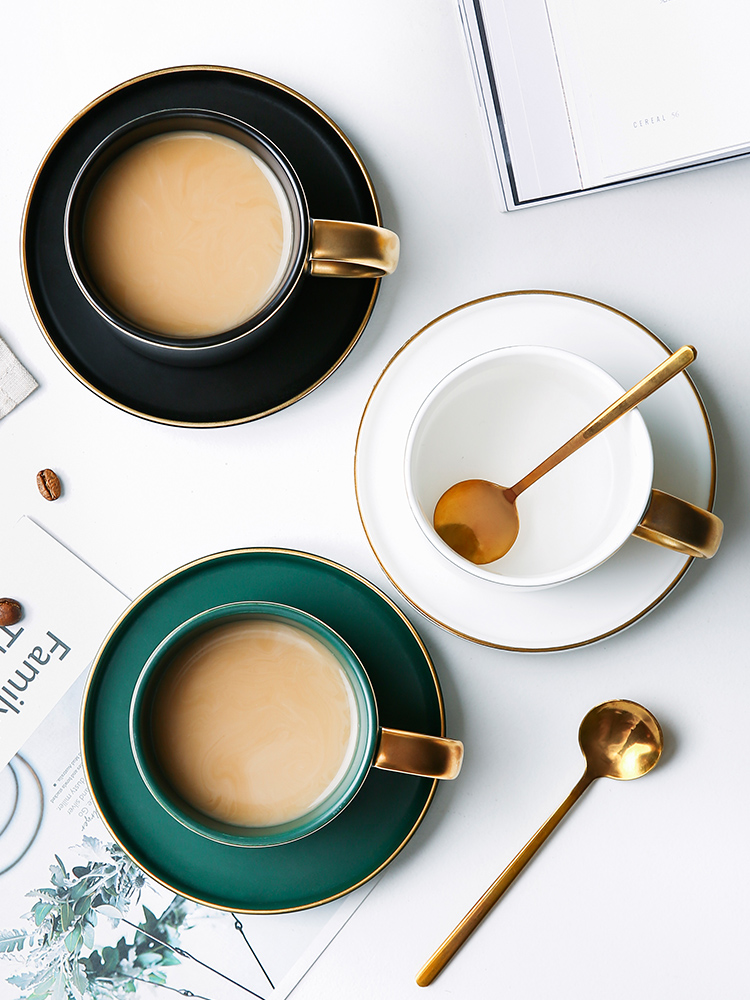 See Colour ins wind small European - style key-2 luxury porcelain color beauty creative ceramic coffee cups and saucers suit afternoon tea cup with a spoon