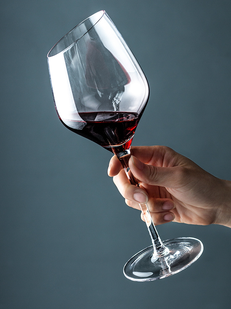 Porcelain color beautiful colored inclined family crystal glass red wine goblet champagne cups of wine glass ou