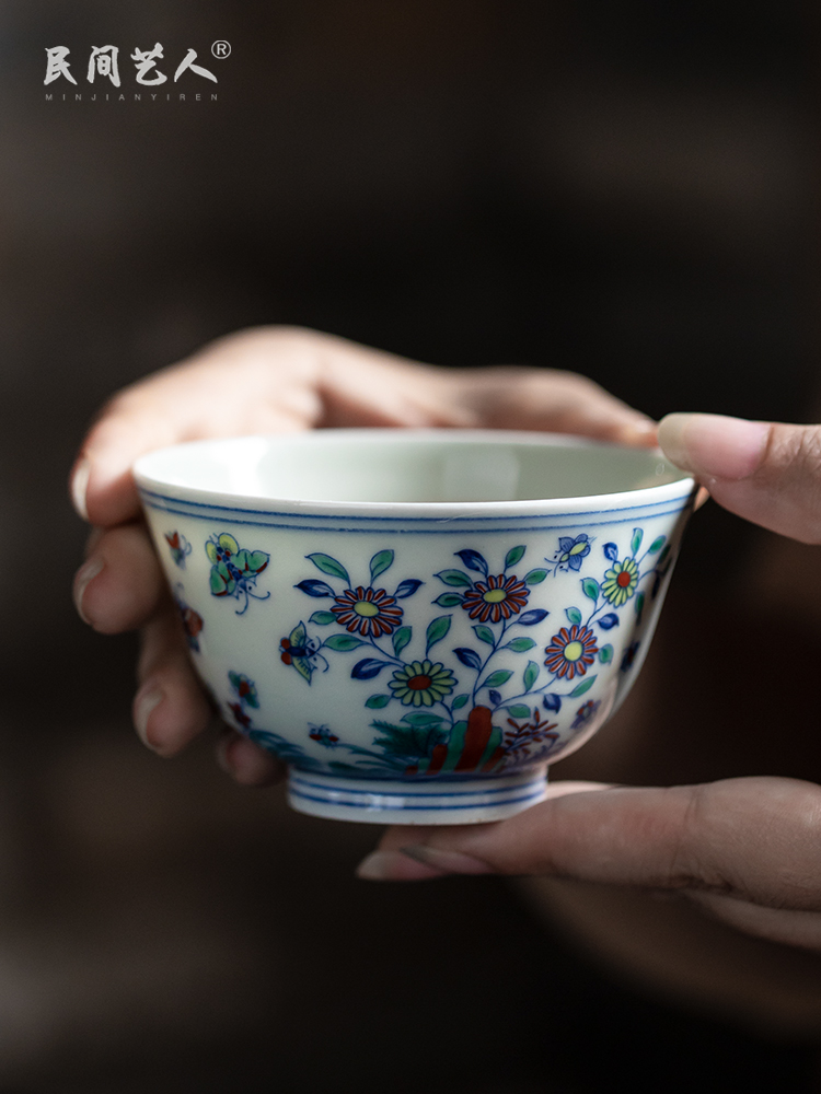 All hand bucket color master cup of jingdezhen ceramic cups small bowl sample tea cup kung fu tea set single cup seems as long as three years