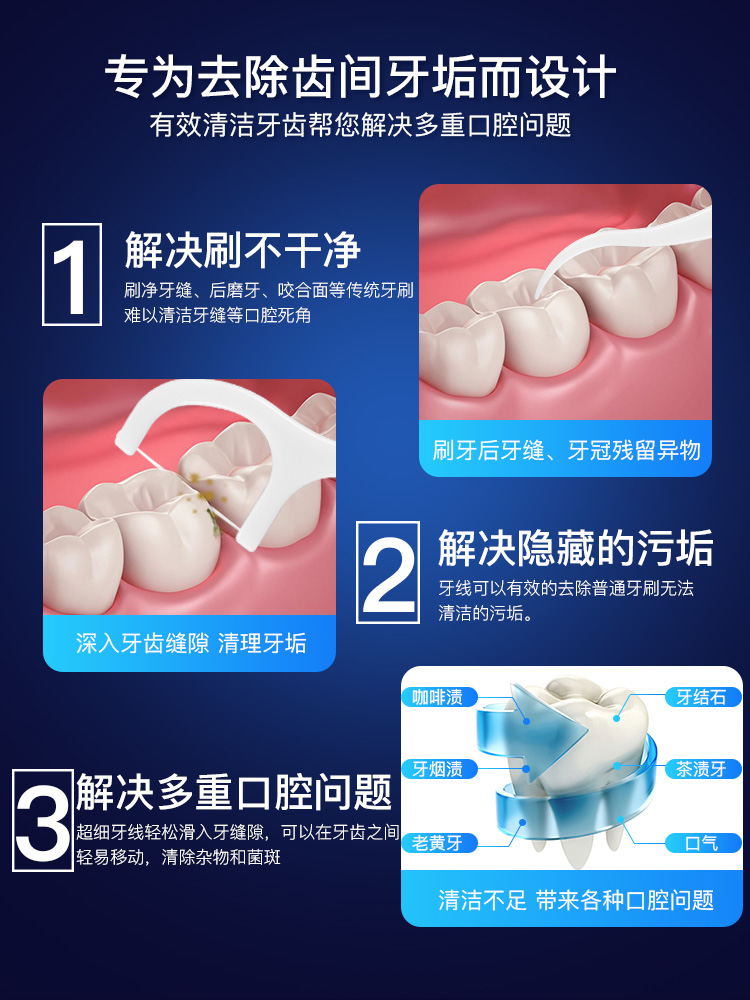 Gia đình Kích siêu mịn tắm Thủ xỉa dây tròn tăm phẳng mực dùng một lần răng cổ điển mang theo một thanh dây cầm tay