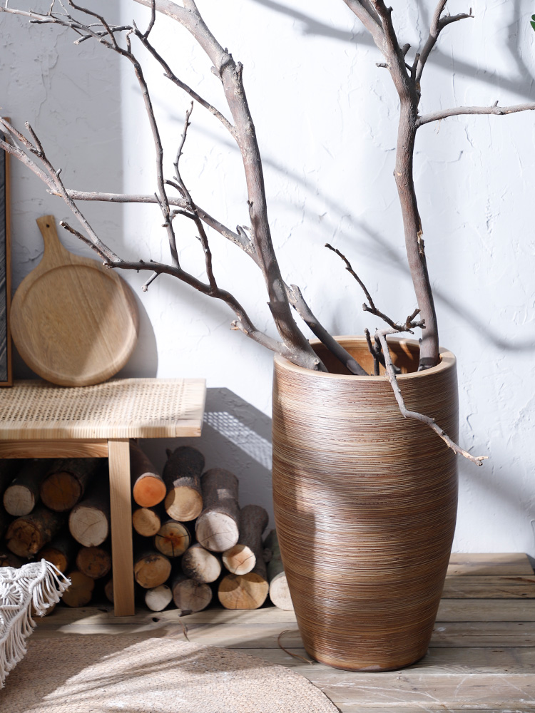 Nordic flowerpot pastoral restoring ancient ways furnishing articles dried flower vases, ceramic green plant hydroponic POTS of large diameter indoor the plants