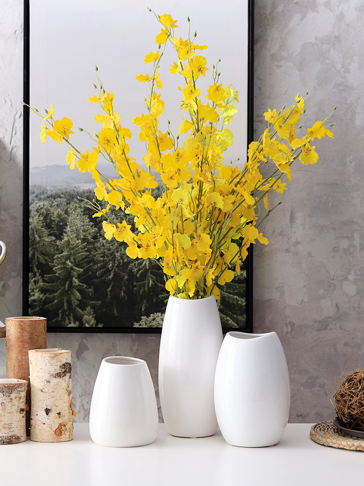 Nordic all over the sky star white household ceramic vase flowers, dried flowers, European contracted flower arrangement sitting room adornment is placed
