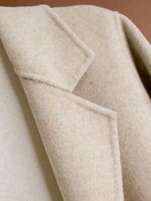 Chống giải phóng mặt bằng hai mặt áo khoác nữ dài phần trên đầu gối áo len không có ngôi sao cashmere với cùng một phong cách áo len xu hướng áo khoác nữ 2021 Áo len lót đôi